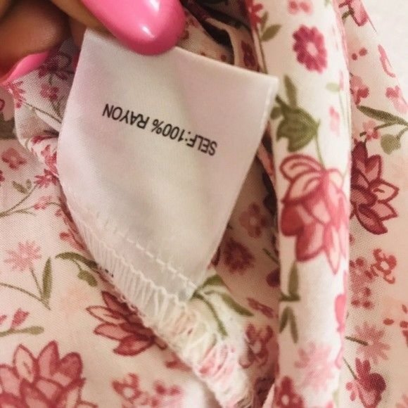 JANE & DELANCEY Floral High Low Button Down Blouse Size Medium - Picture 8 of 8